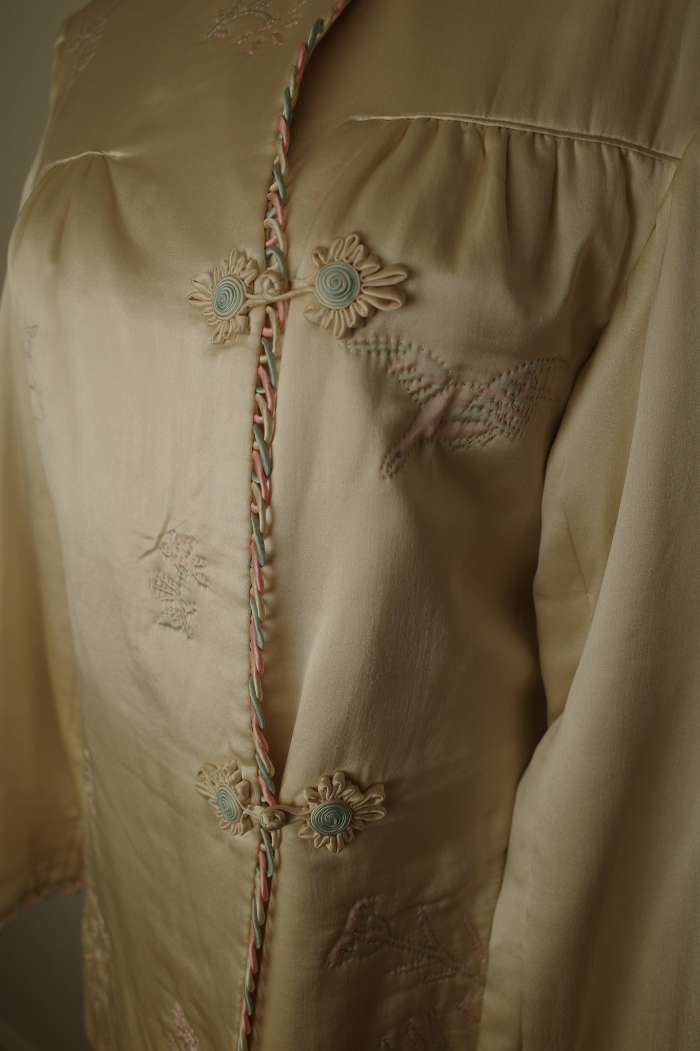 1930s/ 1940s Quilted Satin Jacket