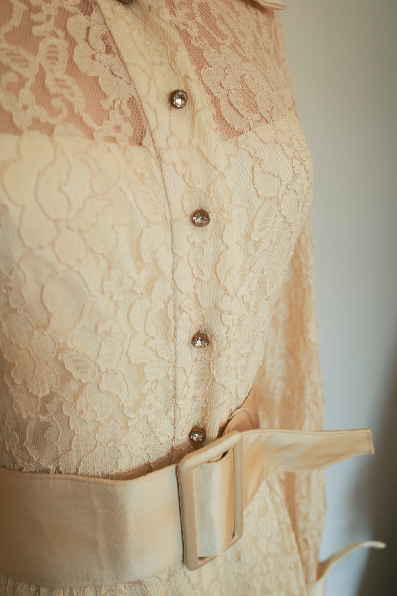 1960's Lace and Satin Gown