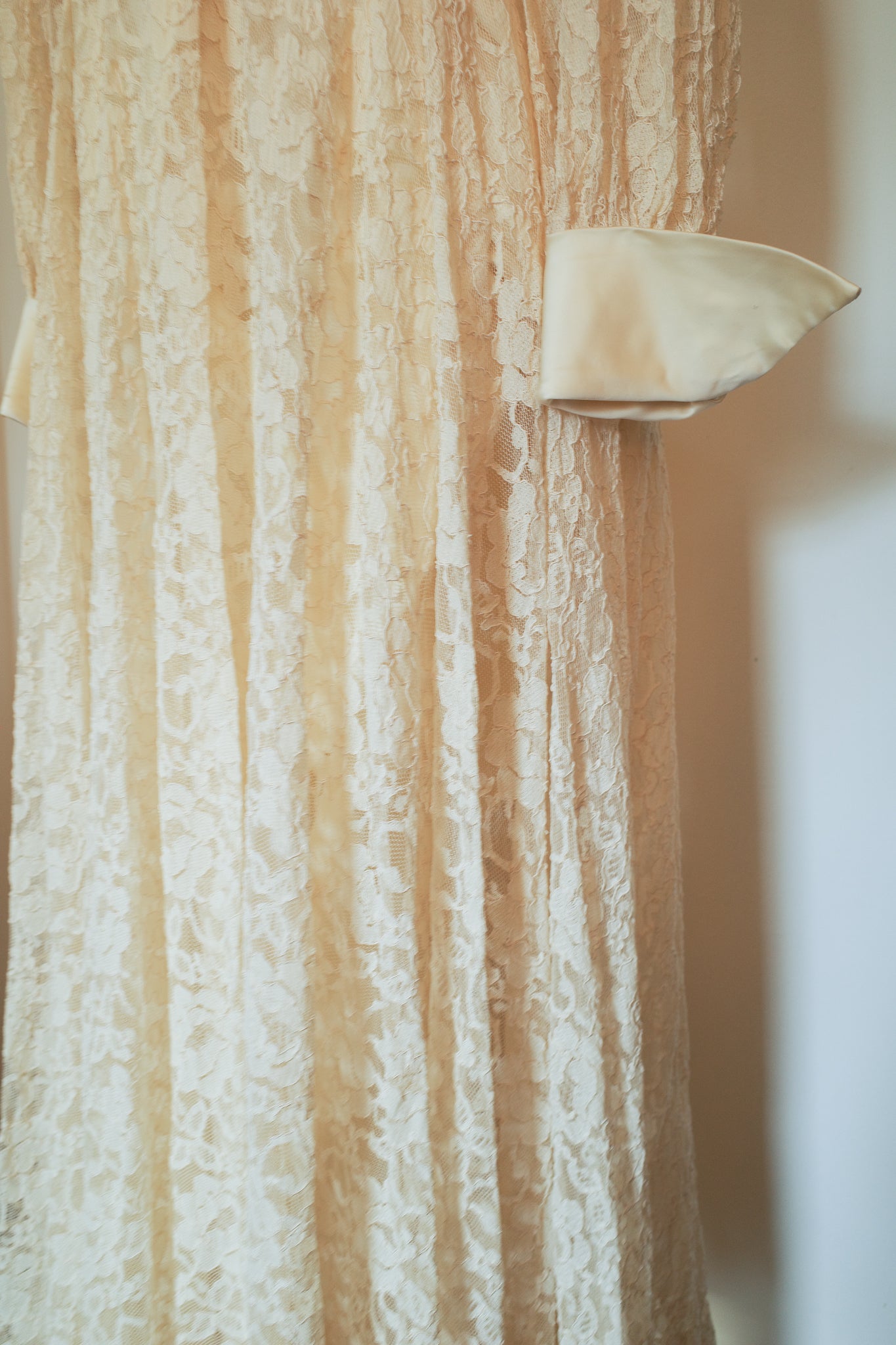1960's Lace and Satin Gown
