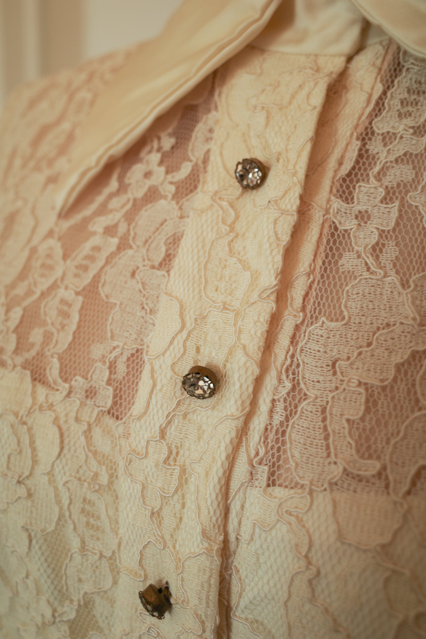 1960's Lace and Satin Gown