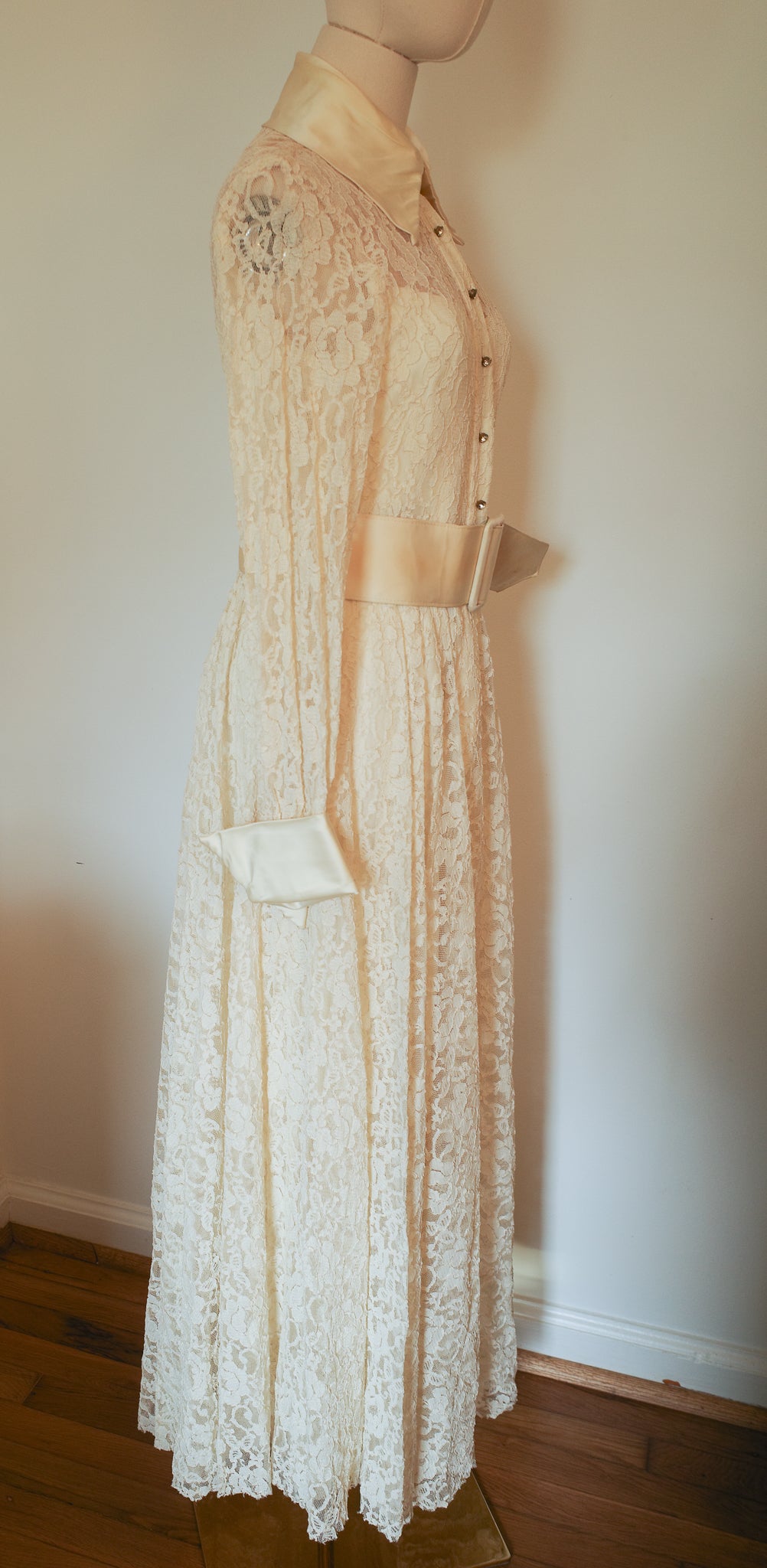 1960's Lace and Satin Gown