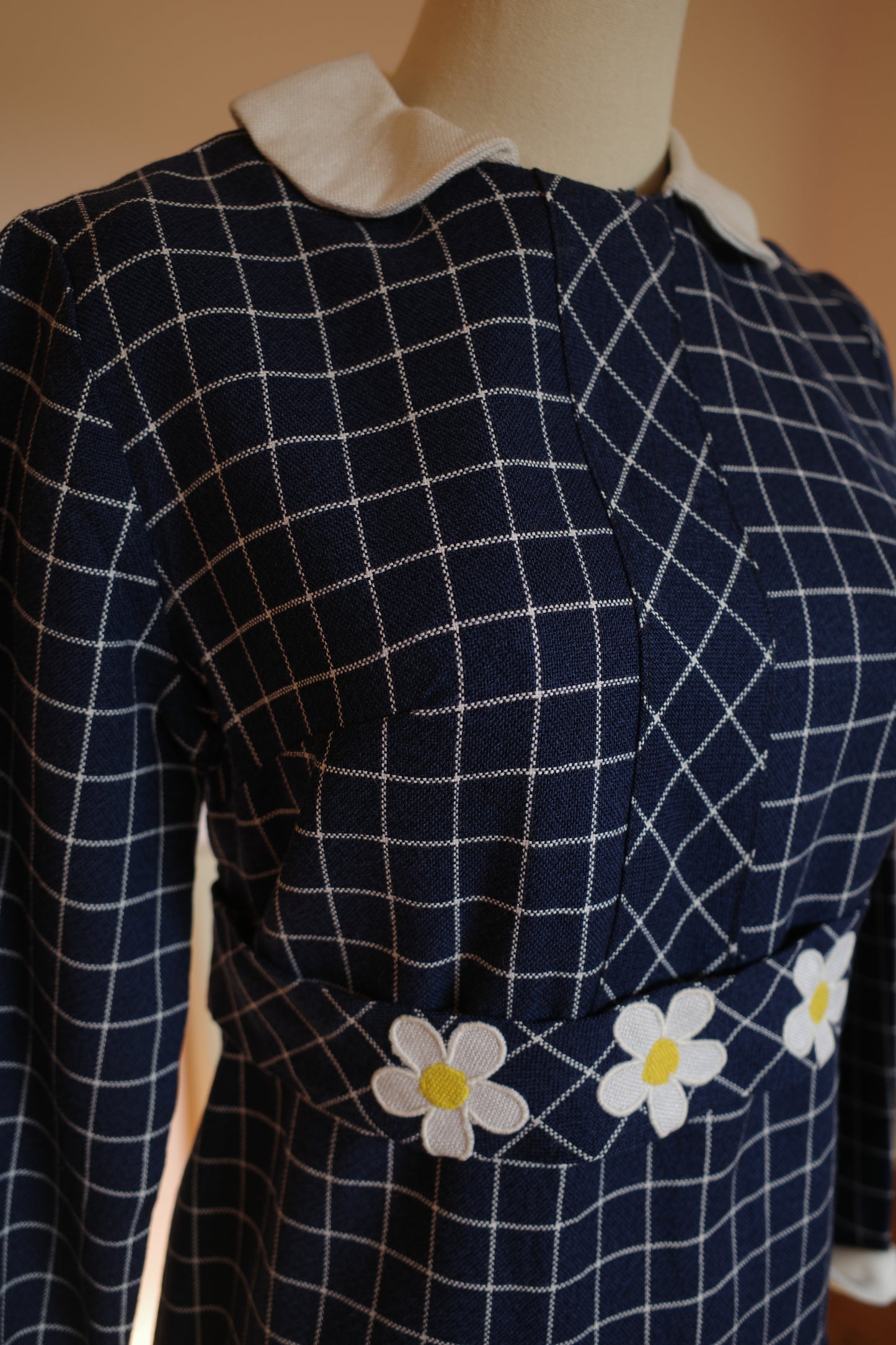 Vintage Mod Mini Dress with Daisy belt