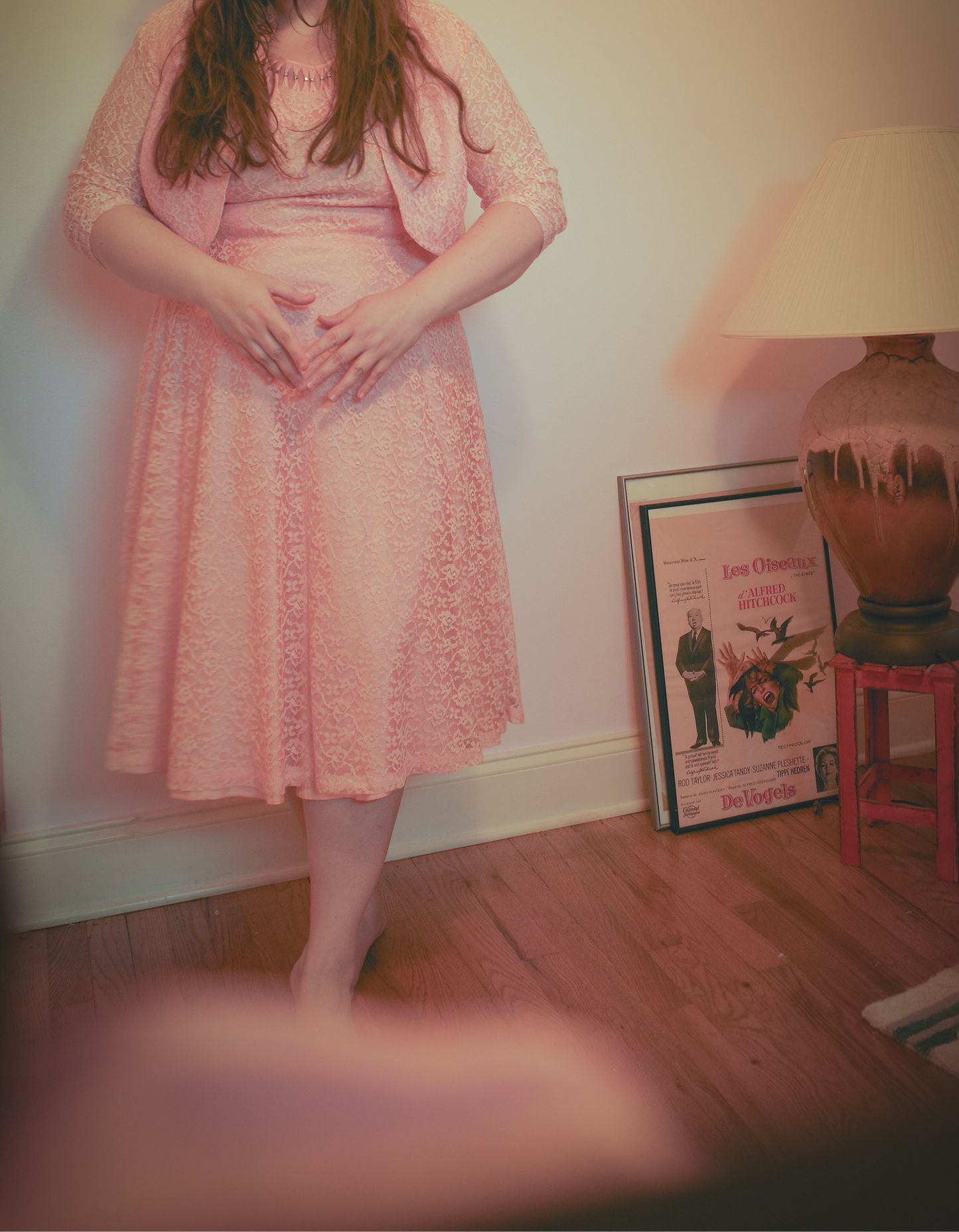 1950s Pink Lace Dress With Bolero Jacket