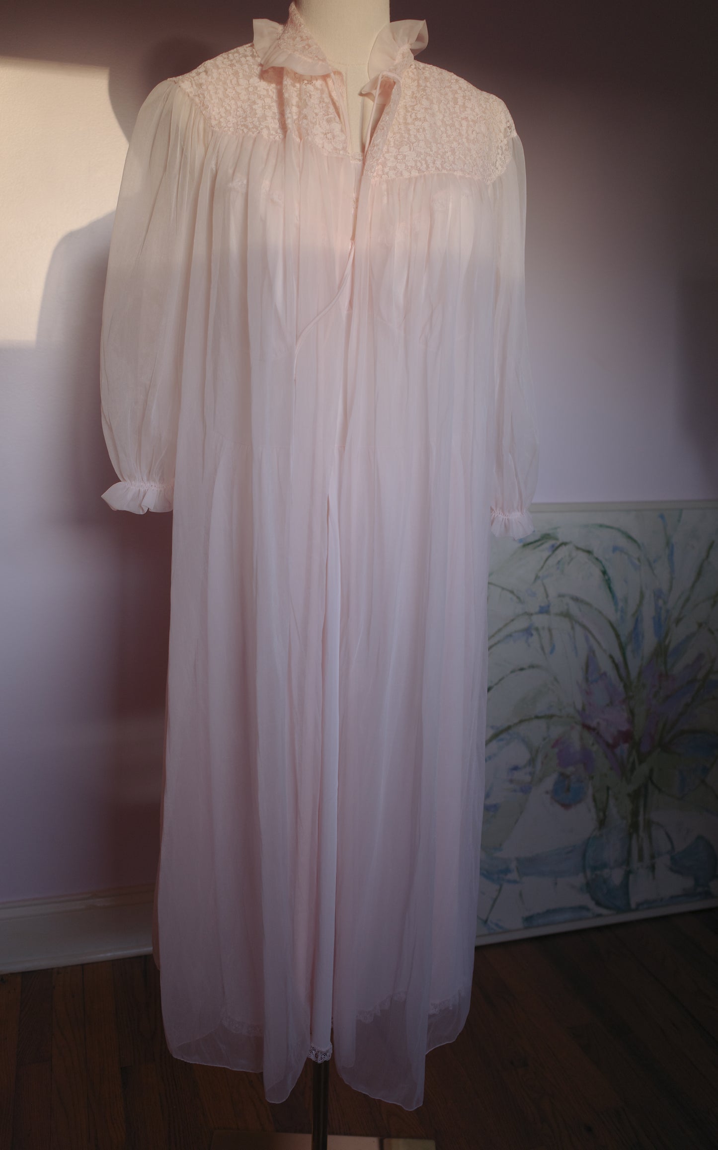 1950s vintage peignoir and nightgown