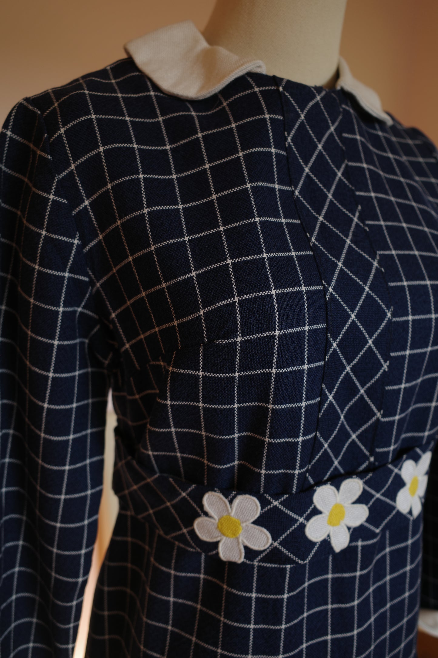 Vintage Mod Mini Dress with Daisy belt