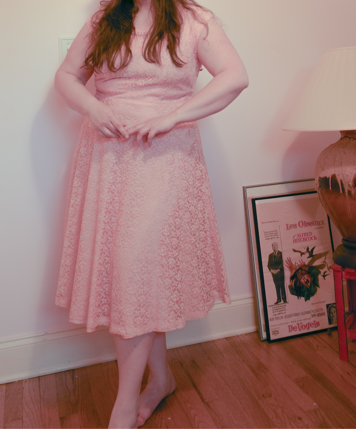 1950s Pink Lace Dress With Bolero Jacket