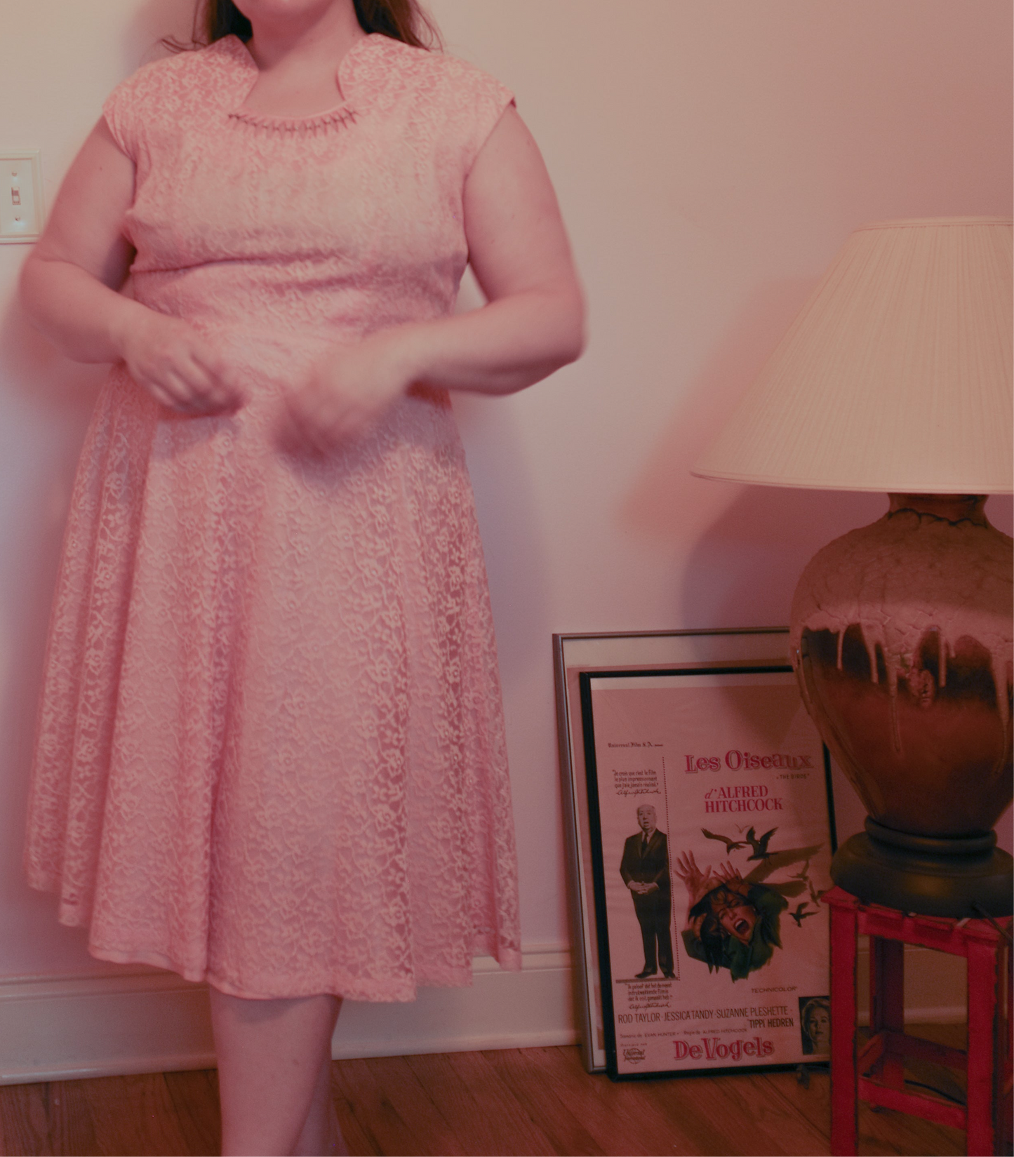 1950s Pink Lace Dress With Bolero Jacket