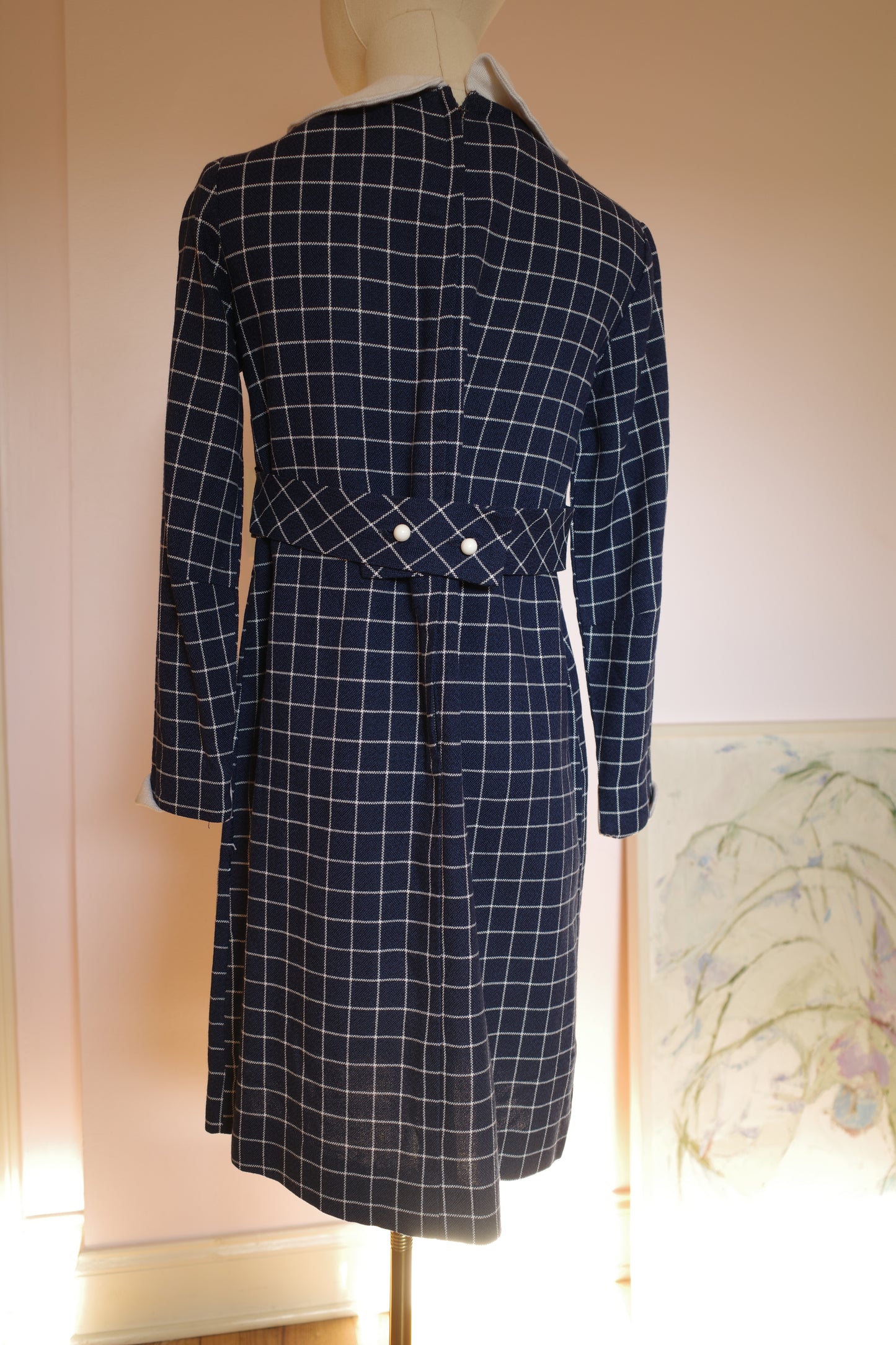 Vintage Mod Mini Dress with Daisy belt