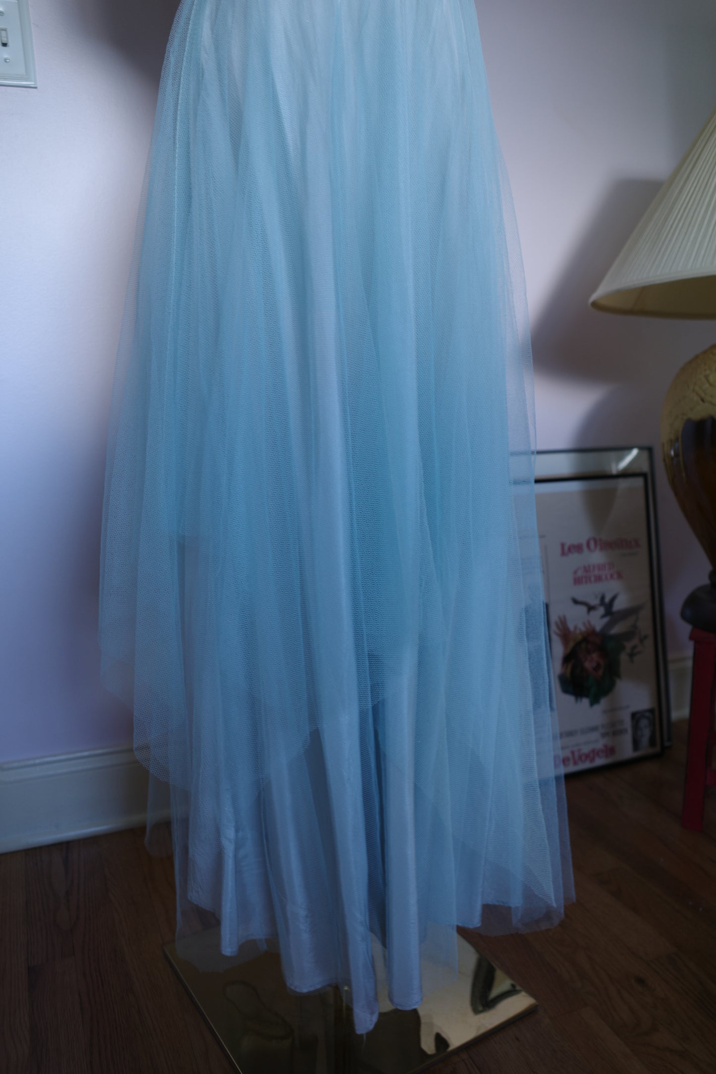 Vintage 1950s lace and tulle dress with bolero jacket